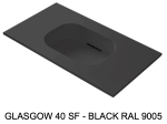 Plan vasque système d’évacuation discret L 50 à 201 x P 40 à 51 cm, finition lisse mate, 10 couleurs, Anti bactérien, résine Akrytan® teinté dans la masse, Livraison Offerte.
